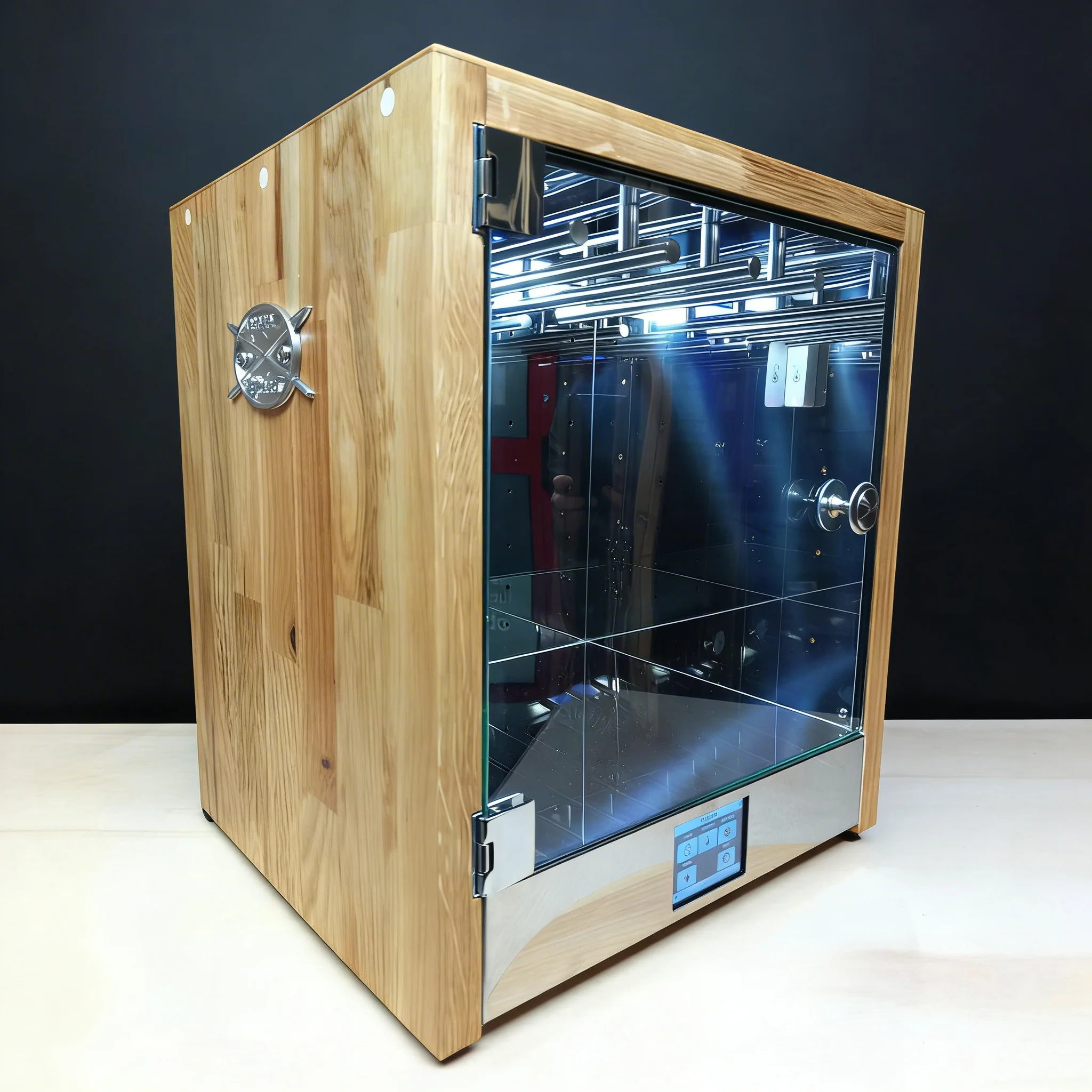 Dumeni Medium Biltong and Dry Wors Maker - Smart Oak Biltong Box UK - Stainless Steel - Wifi & Digital Control